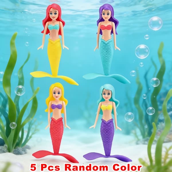 Multigaver til børn til poolen 5 stk. roterende havfrue 5 PCS Rotating Mermaid