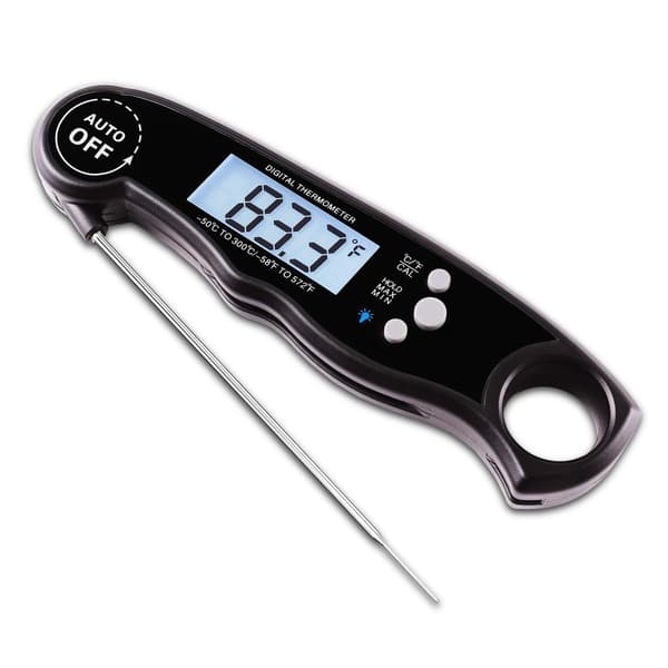 (Sort) Køkkentermometer, øjeblikkelig aflæsning kokketermometer m