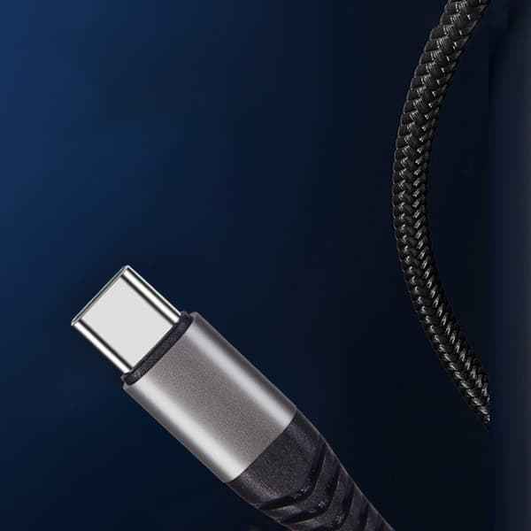 60W USB-C Snabbladdningskabel 2-pack, Nylonflätad USB till Typ-C Sladd, kompatibel med Apple, Samsung, Huawei 2 m 2 m 2 m
