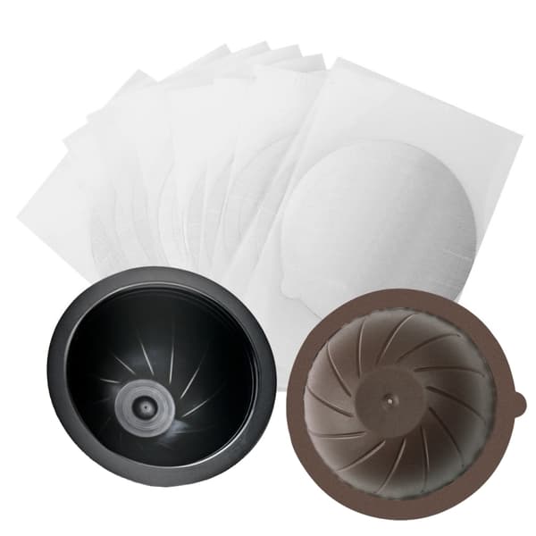 Coffee Capsule Shell for Nespresso Vertuo Plus - Black/Brown + 100 al