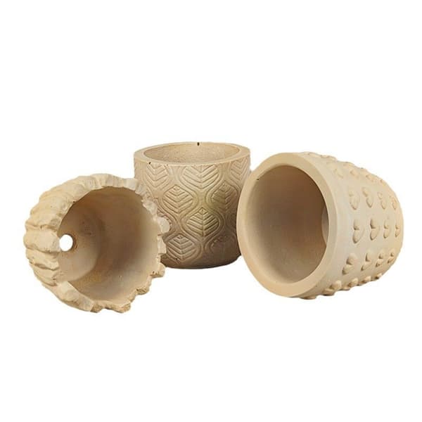 Blomkrukor Form Relief Hjärta Suckulent växt Vas Gips Planter Molds 0.29 C