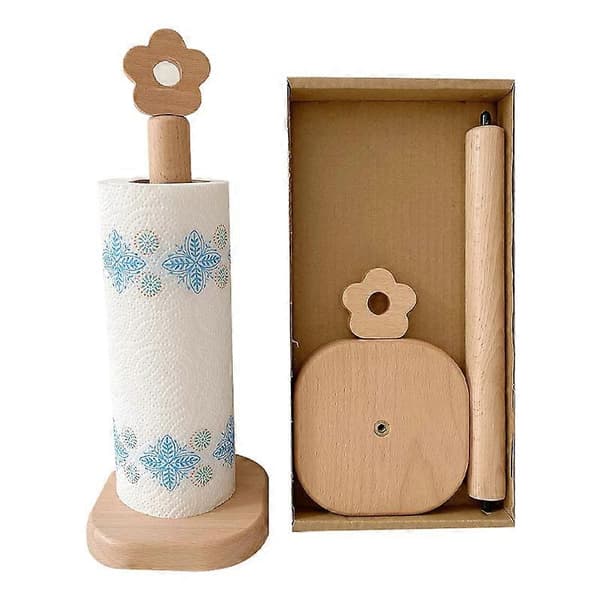 Paper Towel Holder, Wooden Kitchen Roll Holder Organizer, Housewarming Gift