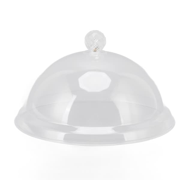 Akrylmatlock, Transparent, 31cm, Dammtätt, med Handtag, Fallsäkert