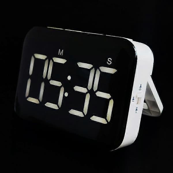 Digital Kitchen Timer Magnetic Countdown Count Up Timer Easy To Use For Kids Teachers And Seniors (1pc, White)