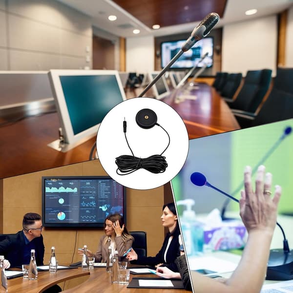 Computer Microphone for Desktop - Adjustable Desktop Microphone | Computer Accessories for Recording, Podcasting, Dictation, Meetings, Business, Creation