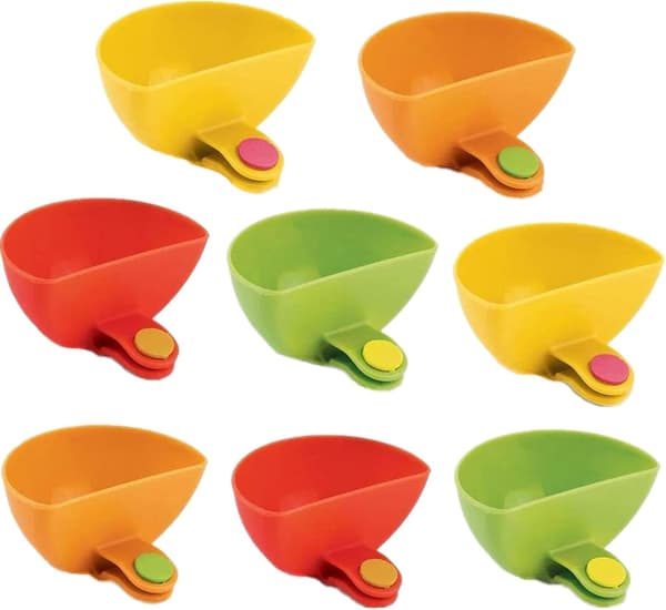 8 stk Dip Clips Dip-holdere for Tomatsaus Salt Eddik Sukker S