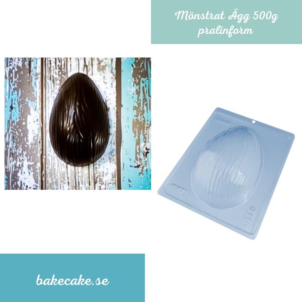 Praline mønstret æg 500g - BWB 807 - Speciel 3-delt form