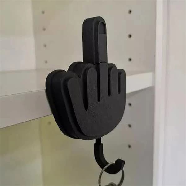 3-pack Funny Creative Middle Finger Desk Hooks Storage Key Hook