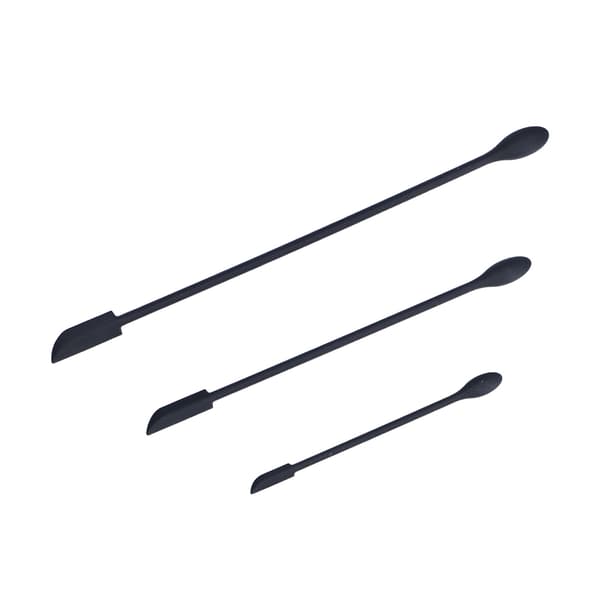 3 Pcs Spatula Food Grade Silicone Double Head Fruit Jam Cream Makeup Spatula for Kitchen Black