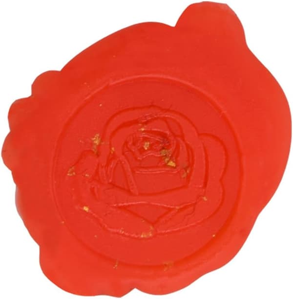 seglvoksstempel, retrostil, trestempel, mønster: rose, R0011 rose -