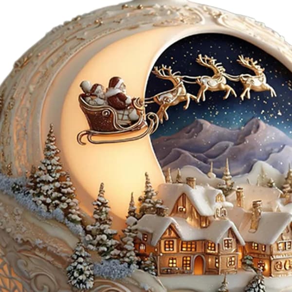 Julgransprydnader akryl 2D varg jultomte snöprydnad A - A