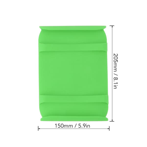 Heat-Resistant Silicone Mat with Handle, Anti-Scald, Non-Slip, Cookware Replacement, Green