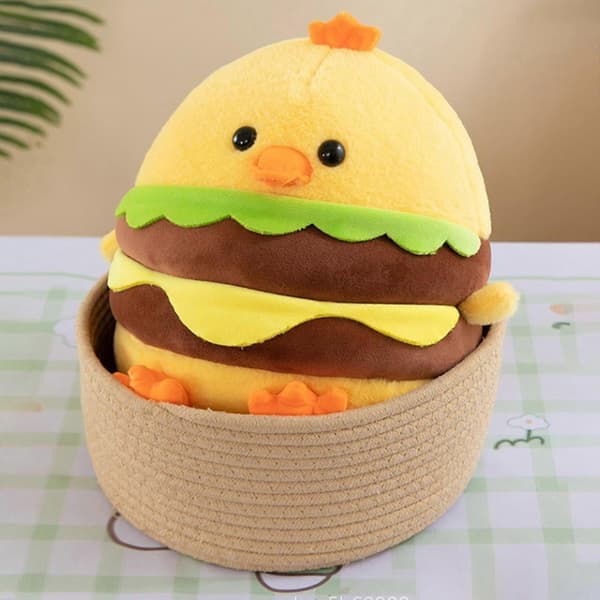 2025 Nightmare Before Christmas Hamburger Kycklingdocka Liten Gul Kyckling Leksaker För Barn Docka Kudde Halloween Present