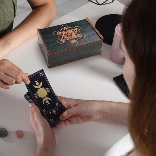 Smyckeskrin i trä, Tarotkortslåda i trä nummer 5 - Nummer 5