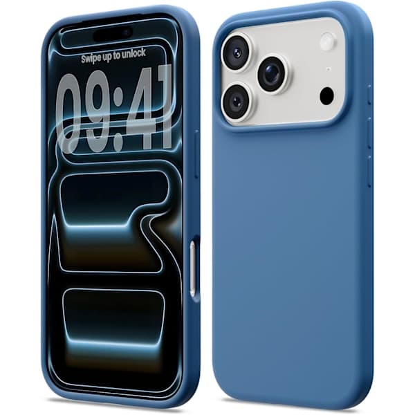 17 Pro Flytende Silikon Støtsikkert Deksel Kompatibelt med 17 Pro Mykt Deksel Full Beskyttelse (Blå) Blå iPhone 17 Pro Blå iPhone 17 Pro Blå iPhone 17 Pro Blue iPhone 17 Pro