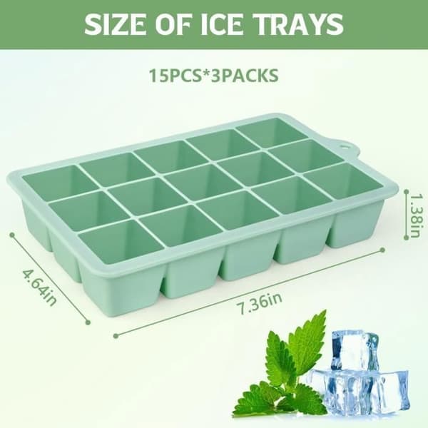 Isbitform - XVX - Sett med 3 - Silikon - BPA-fri - Stablebar