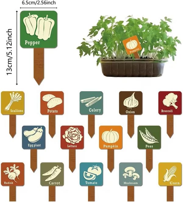 etiketter til haveplanter skilte dekorative i T-form -