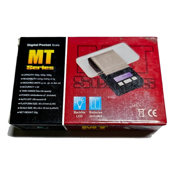 Digital Pocket Scale 0.01g to 200g with LCD Backlight Tare Function and Protective Cover for Travel Silver Black multifärg