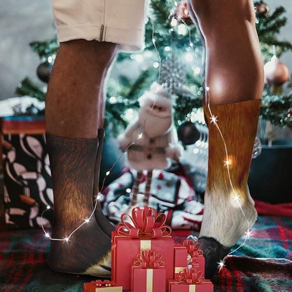 Animal Tail Socks - Unisex 3D Printed Socks with Fun Animal Tails