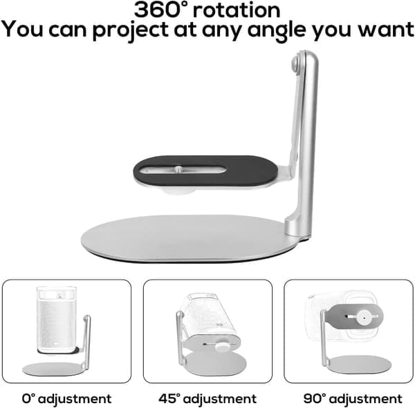 Projector Table Stand, 360° Adjustable Multi-Angle Desktop Mount for Projector and Monitor, Accessories Compatible with Nebula XGIMI Camera [Ho]