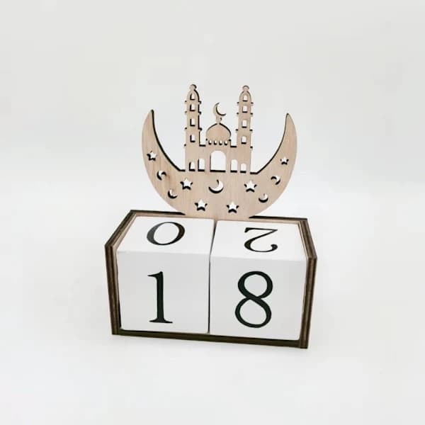 DIY Ramadan Nedtellingskalender 2023 Eid Mubarak Tredekorasjon