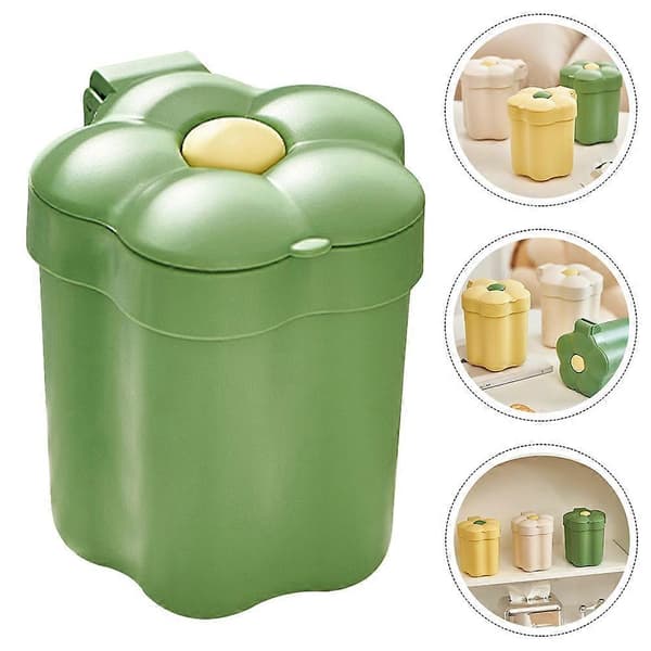 Small Trash Can with Lid, Prevents Odors, Easy to Clean, Reusable, 1 Set [DB]