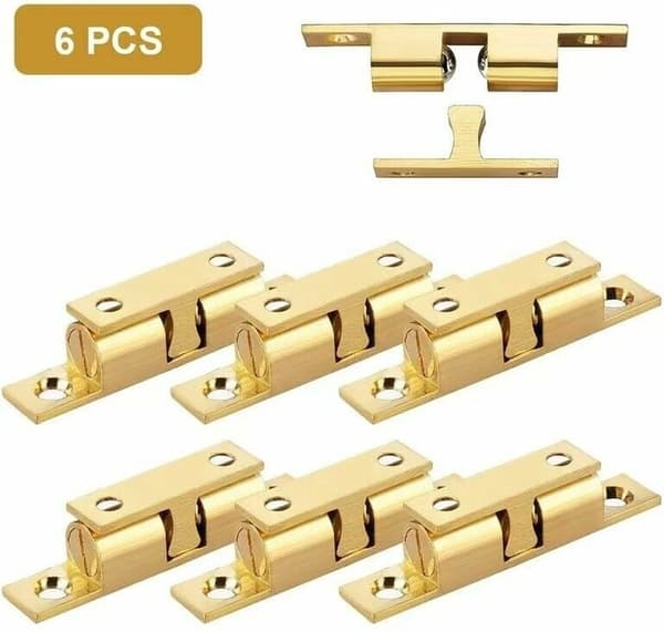 Trykklås, magnetlås for kjøkkenskap og skuff, sinklegering, 6 stykker