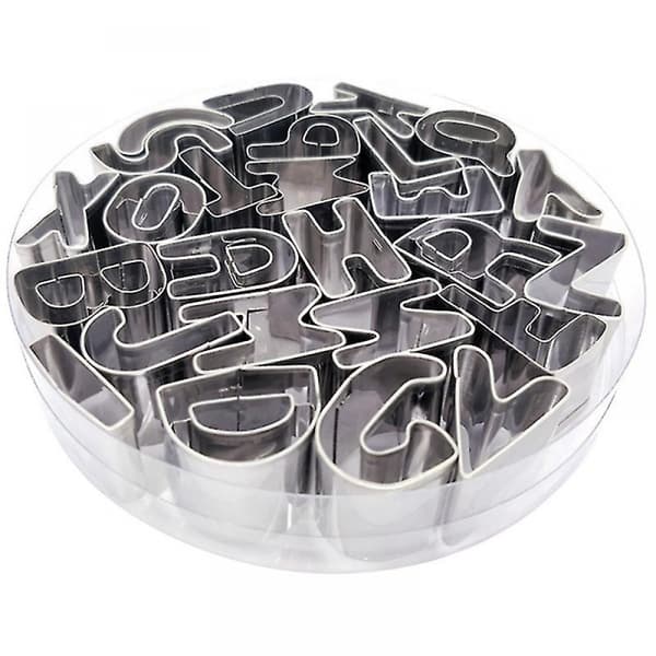 Stainless Steel Alphabet Letter Cookie Cutters, Biscuit Cutter Mold, Cookie Decorating Molds Set (1 Set (26 Pcs))