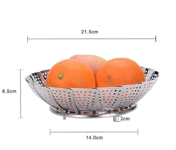 Sølv Rustfrit Stål Frugtskål Rustfrit Stål Dampkoger Sammenklappelig