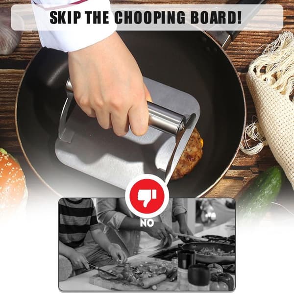 Smashburger Hamburgerpresse Smashjern Rustfritt stål Silver silver