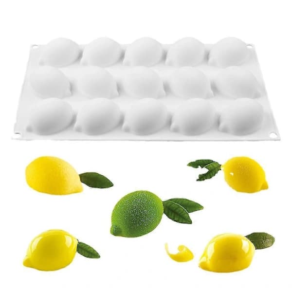 Citron silikoneform til bagning af kager og desserter - 15 hulrum