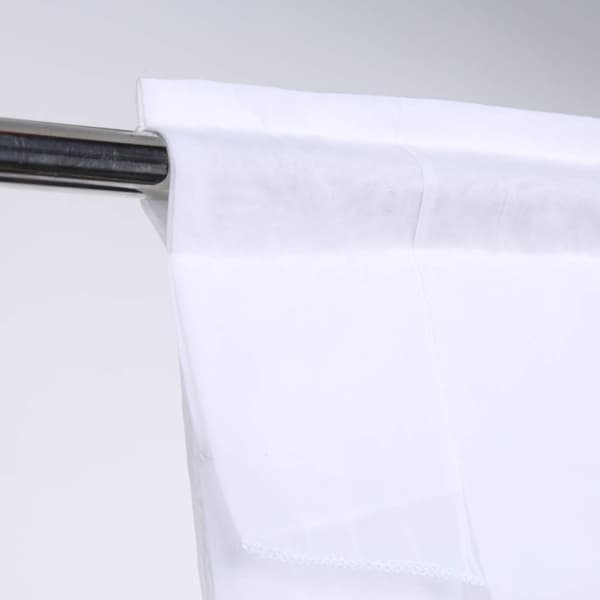 Kitchen Curtains (White, 120cm*145cm) Small Sheer Curtains