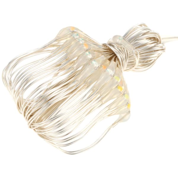 50 LED String Lights, 5m, 4.5V, 3W, Battery Powered, IP65 Waterproof, Flexible, White, Ideal for Parties