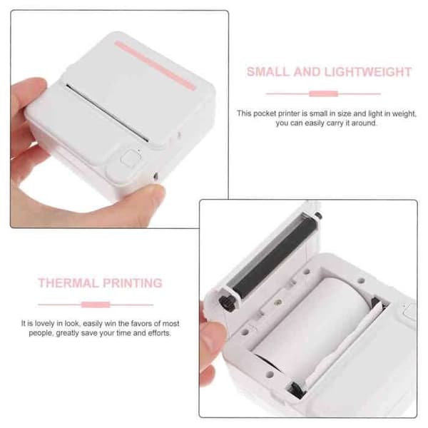 Mini Portable Smartphone Printer, Wireless Thermal Photo Printer, Can Print Photos, Receipts, Notes, etc.