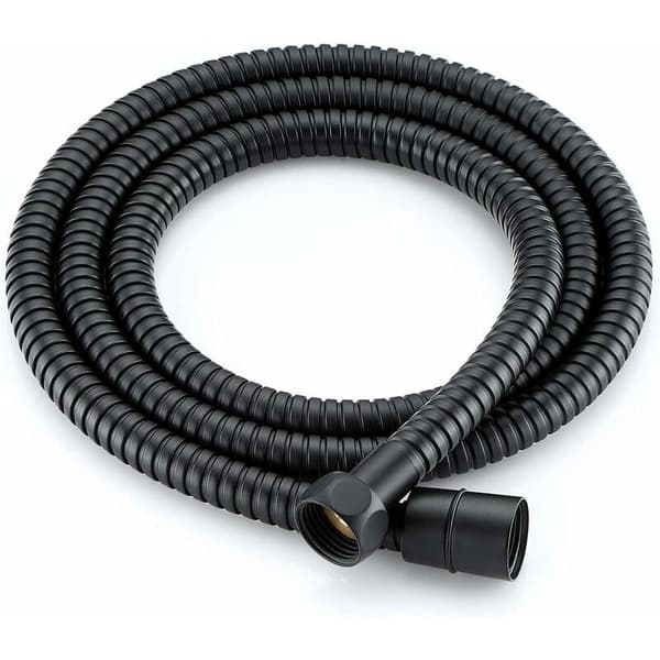 Bruseslange i rustfrit stål 1,5 meter Anti-Twist til håndbruser, loftbruser, sort