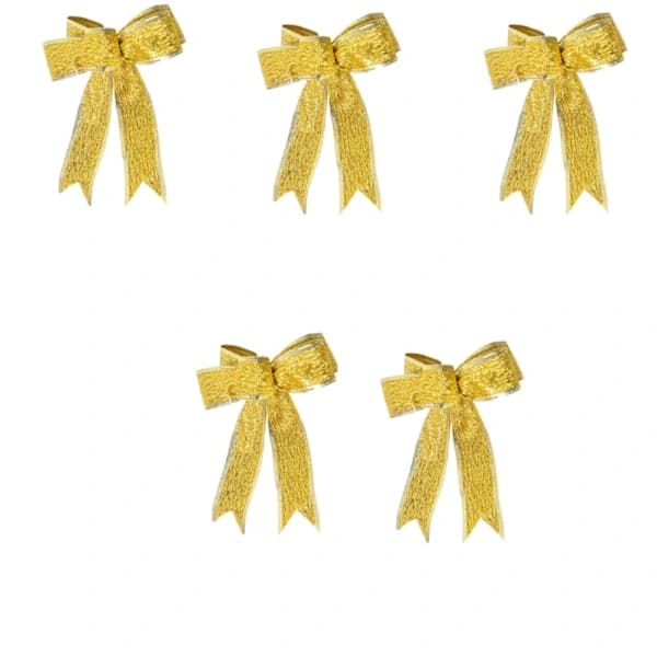 12 stk julebånd, sløyfe, glitter, julesløyfe, gull