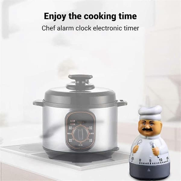 Egg Timer Korttidsvekkerklokke, 60 Minutter Kjøkkentimer Matlaging Baking Mekanisk Nedtelling