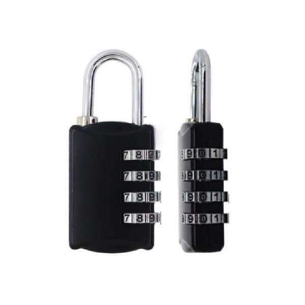 Padlock 4-Digit Code Svart black