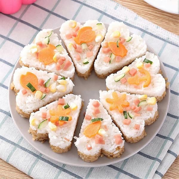Kakeform Sushiformsett Kreativ Hjerteformet Sushiform Bakverk Geléduk
