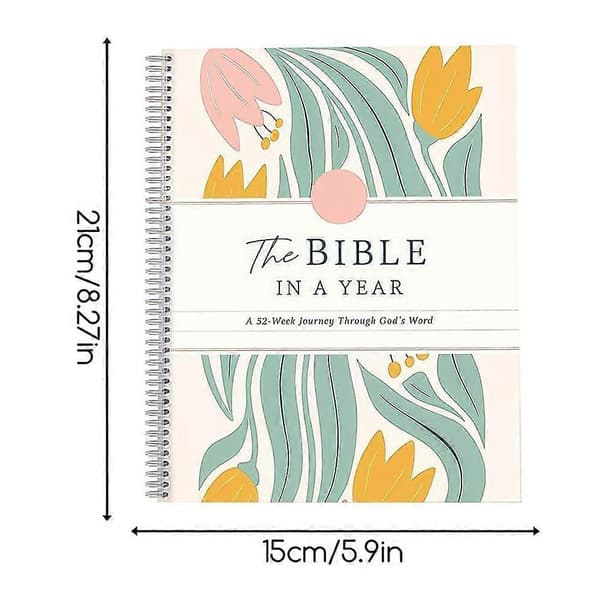 Christian Bible Study In One Year A 52-Week Planner Daily Devotional, Year-Round Scripture Journal for Adults, Teens, & Spiritual Growth [DB]