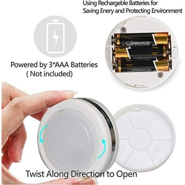 LED Puck Lights - Battery Operated with Remote Control (6-pack)
