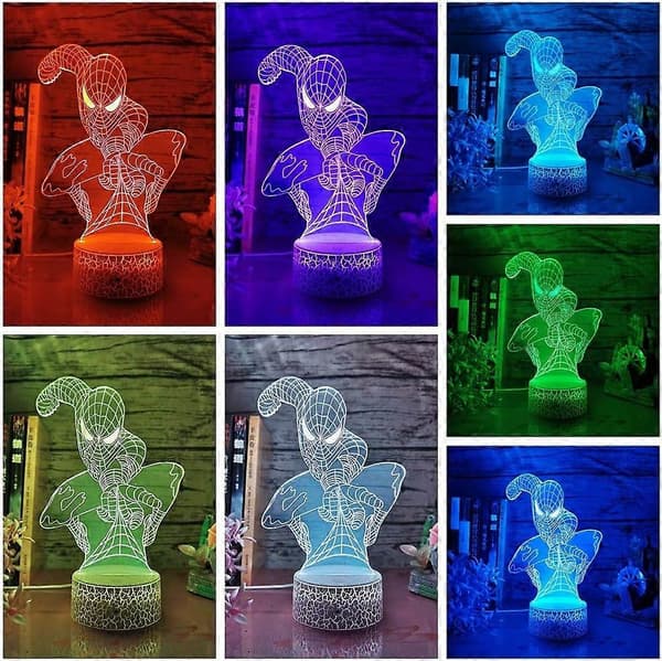 Spiderman 3D Night Light Marvel Action Figure Spider Man Night Light (FMY)