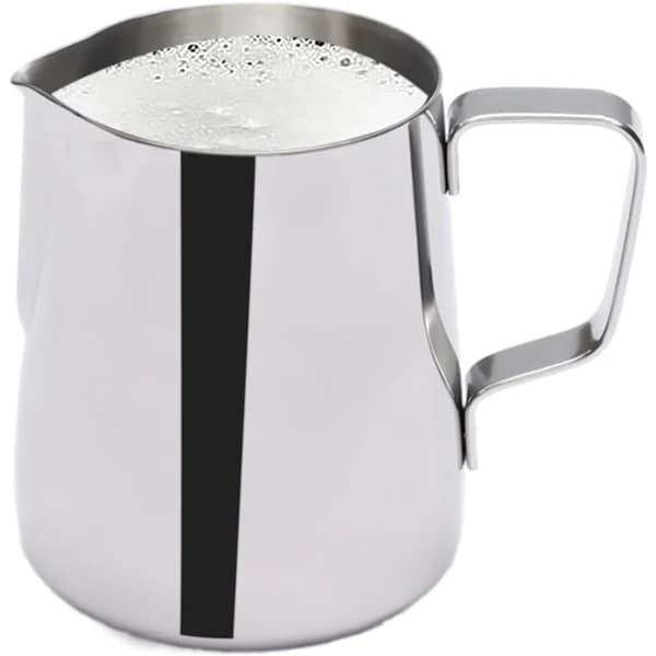 Espressokander i rustfrit stål, mælkeskummer til espressomaskiner Cappuccino Latte Art Sølv, 350 ml