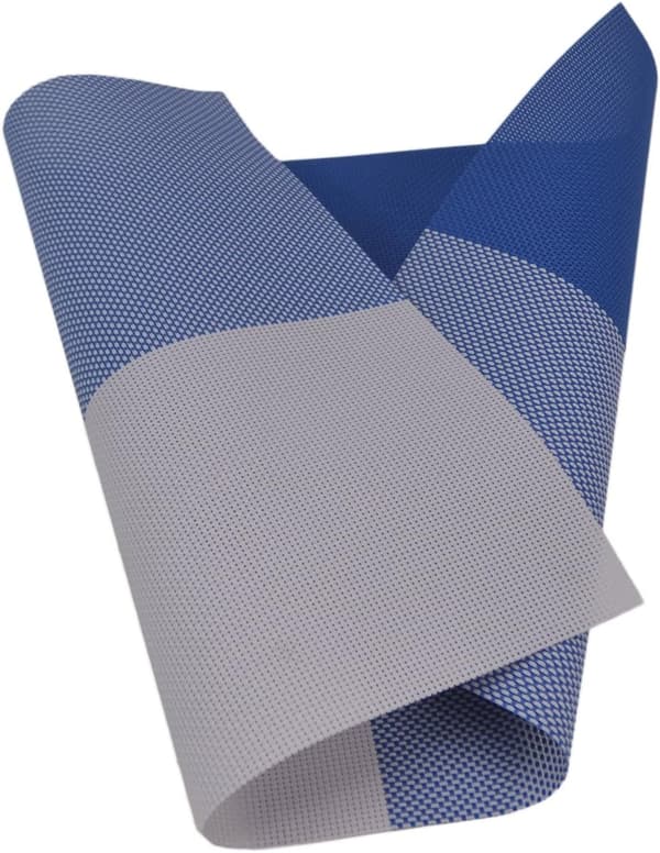 45 x 30 cm Ny rutig PVC/PET-bordstablett pm419, set om 6 blå -