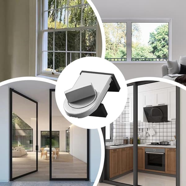 Sliding Door Security Lock, Window Security Lock - Aluminum Sliding Door Security Lock - Adjustable Anti-Theft Lock for, Small Window Lock
