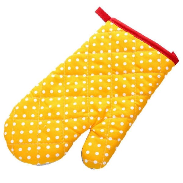 4-pak grydelapper, ovnhandsker, bagehandsker, grydelapper, velegnet til madlavning - _Gode ting Yellow