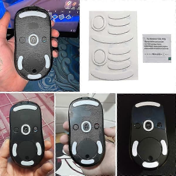 2 sett museføtter med buede kanter for Logitech G Pro trådløs mus - FFY