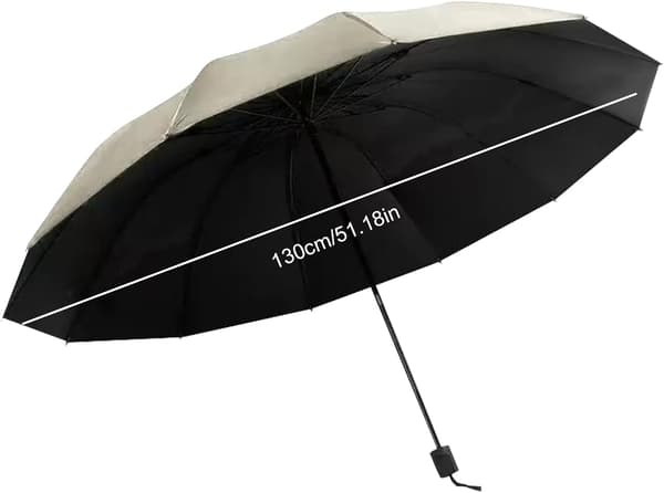generisk paraply - robust parasoll med 12 spiler og krem Creme Creme