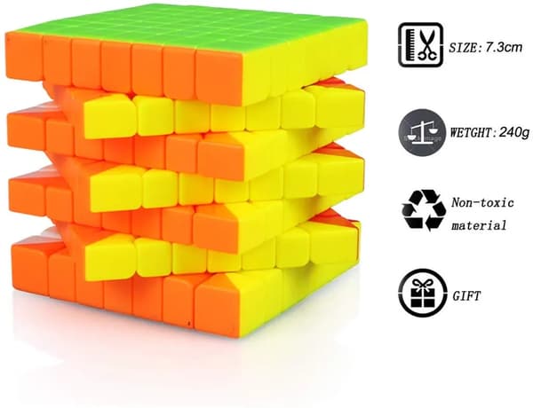Rubikin kuutio 7x7 ilman tarroja, 7x7x7 3D-lelut lapsille