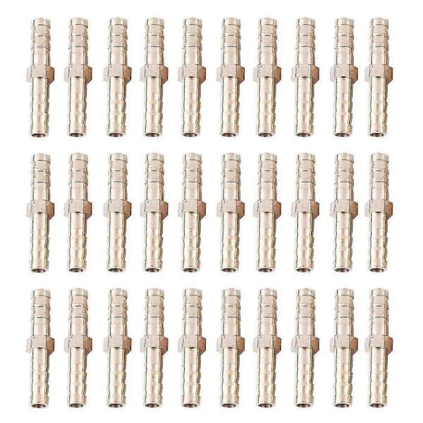 10 deler messing 6 mm rett slangekobling hurtiggull